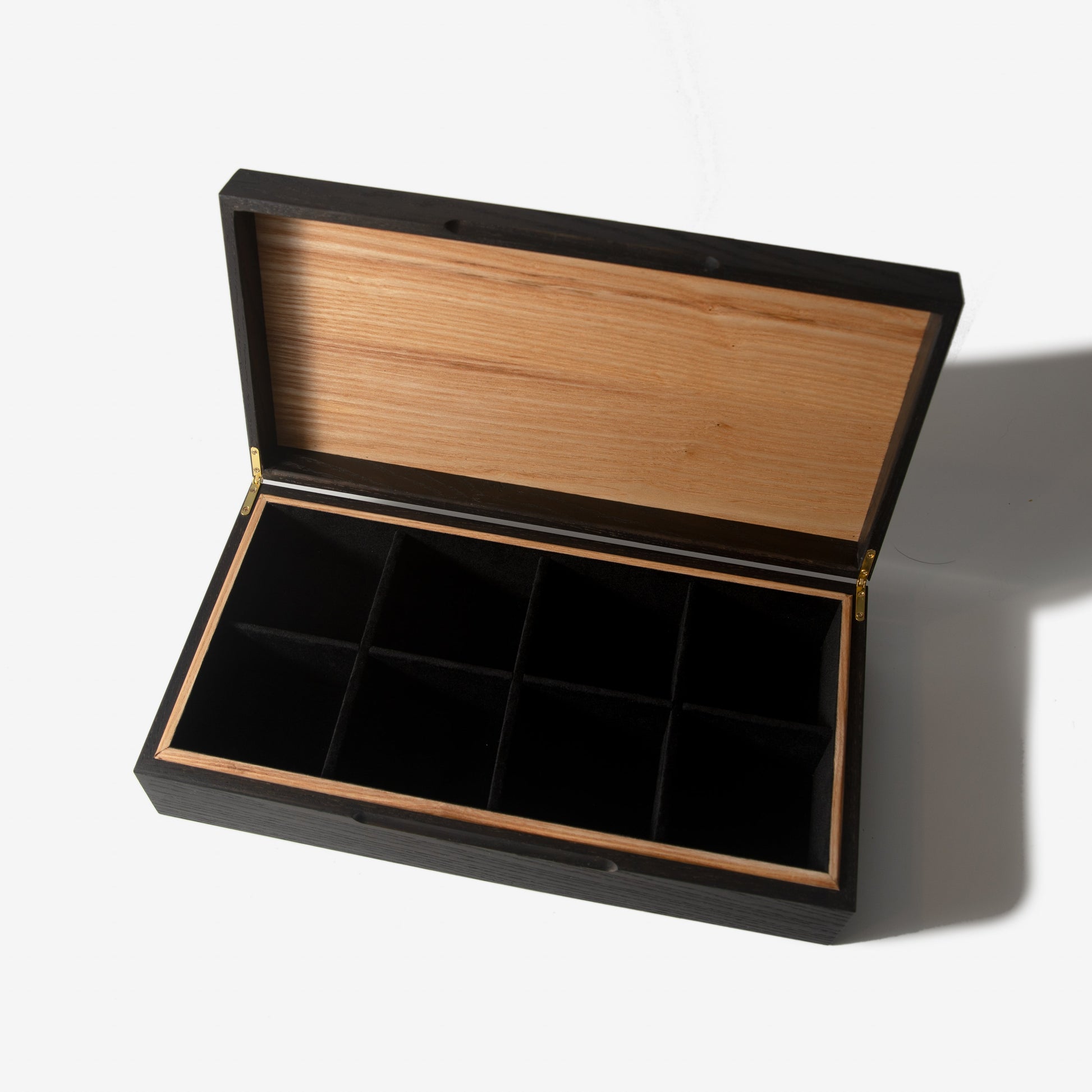 Watch Box | Black Ash & White Ash | 8 Compartments-5