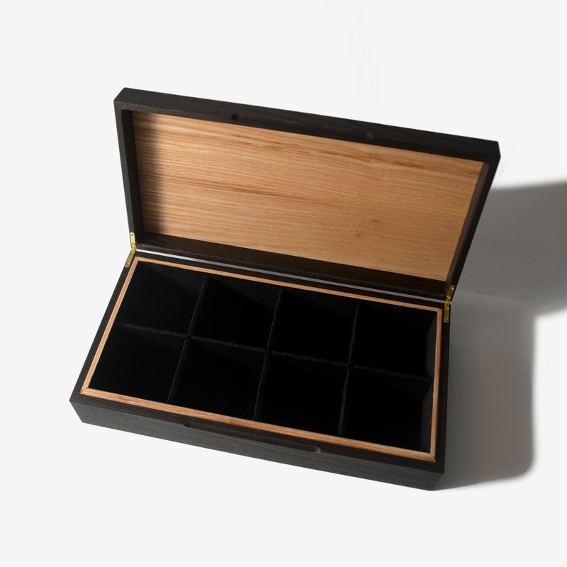 Watch Box | Black Ash & White Ash | 8 Compartments-zoom-