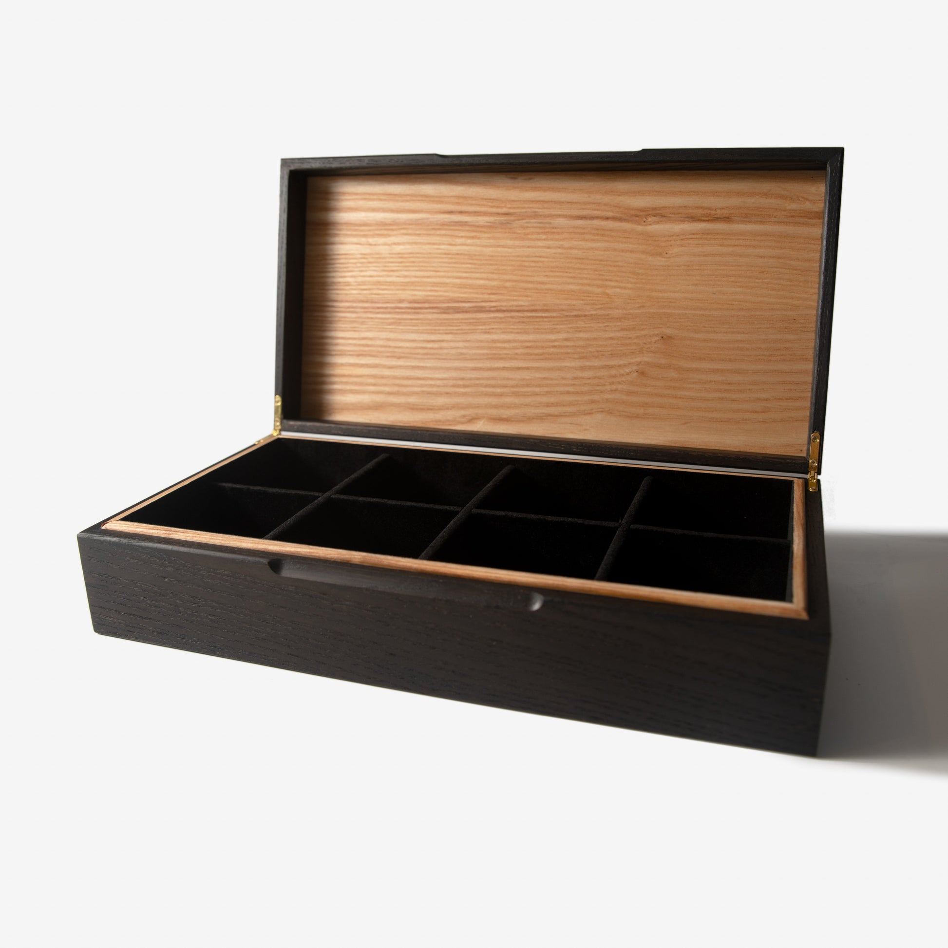 Watch Box | Black Ash & White Ash | 8 Compartments-6