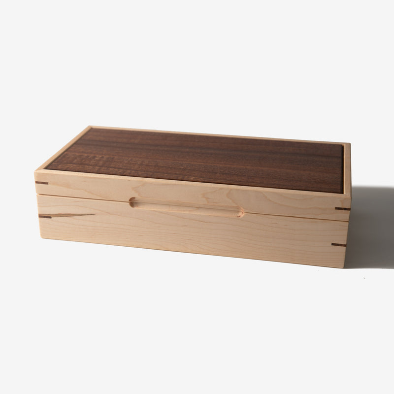 Watch Box |  Curly Maple and Sapele Mahogany | 8 Watch Compartments-zoom-