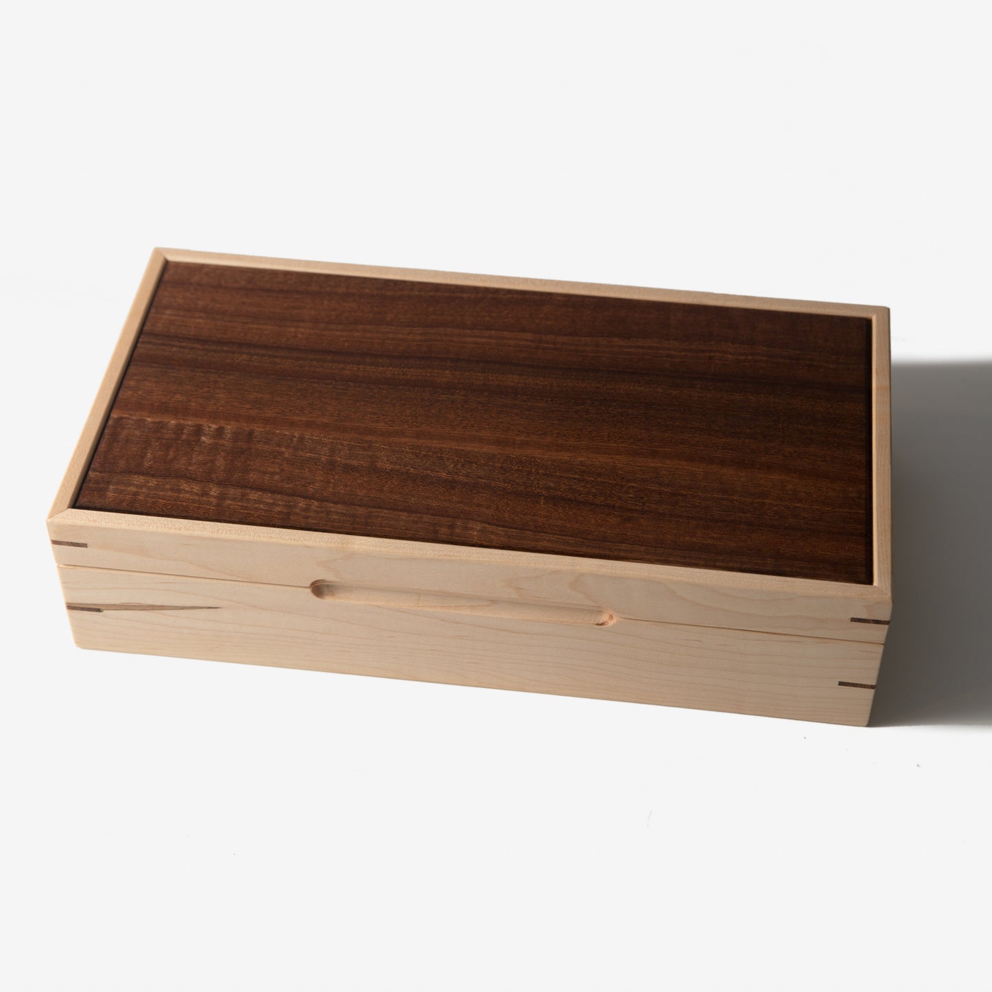 Watch Box |  Curly Maple and Sapele Mahogany | 8 Watch Compartments