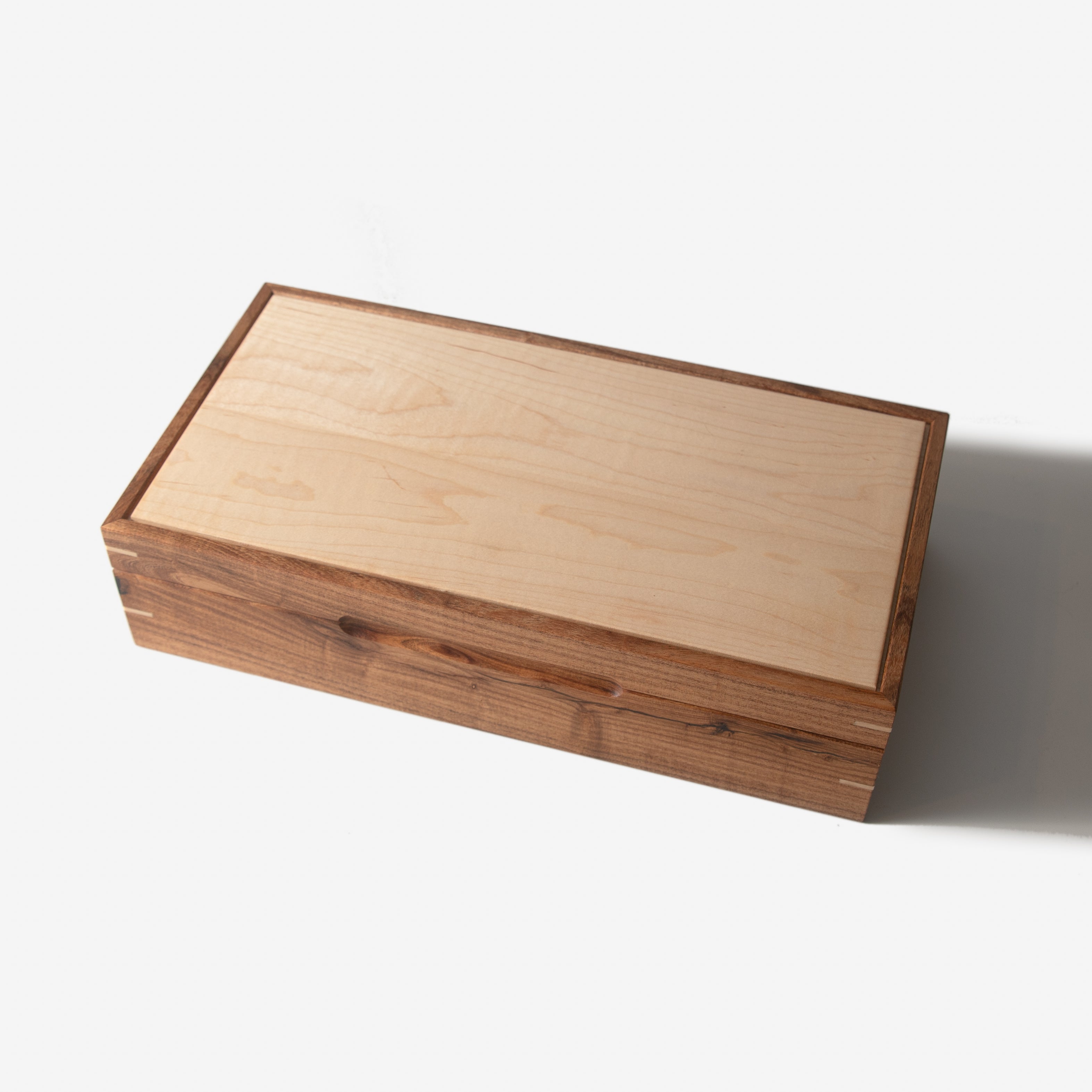 Watch Box |  Desert Mesquite and Curly Maple |  8 Watch Compartments-zoom-9