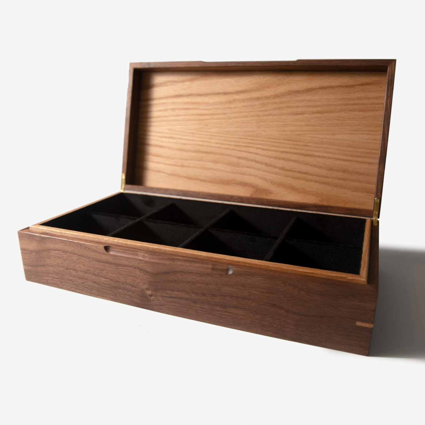 Watch Box |  Black Walnut and Oak | 8 Compartments