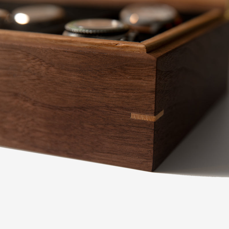 Watch Box |  Black Walnut and Oak | 8 Compartments-zoom-