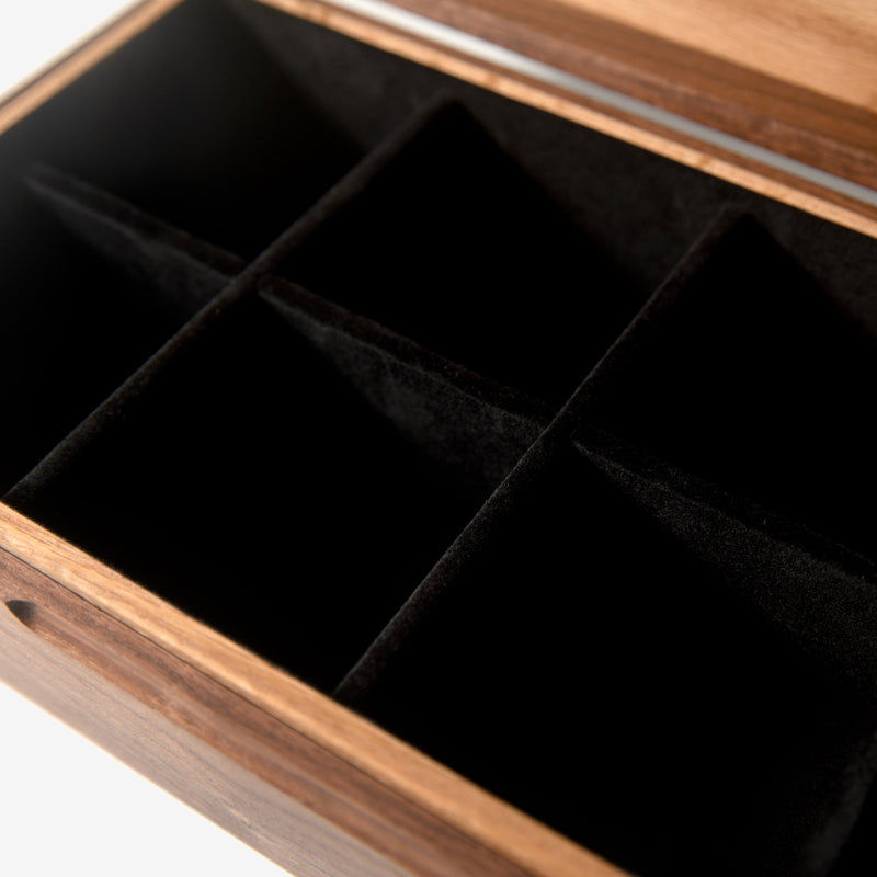 Watch Box |  Black Walnut and Oak | 8 Compartments-zoom-