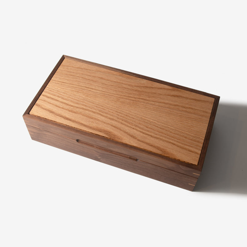 Watch Box |  Black Walnut and Oak | 8 Compartments-zoom-