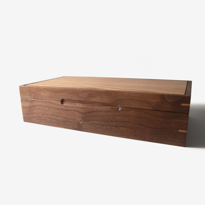 Watch Box |  Black Walnut and Oak | 8 Compartments-zoom-