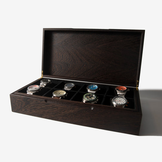 Watch Box |  Wenge Hardwood |  8 Watch Compartments