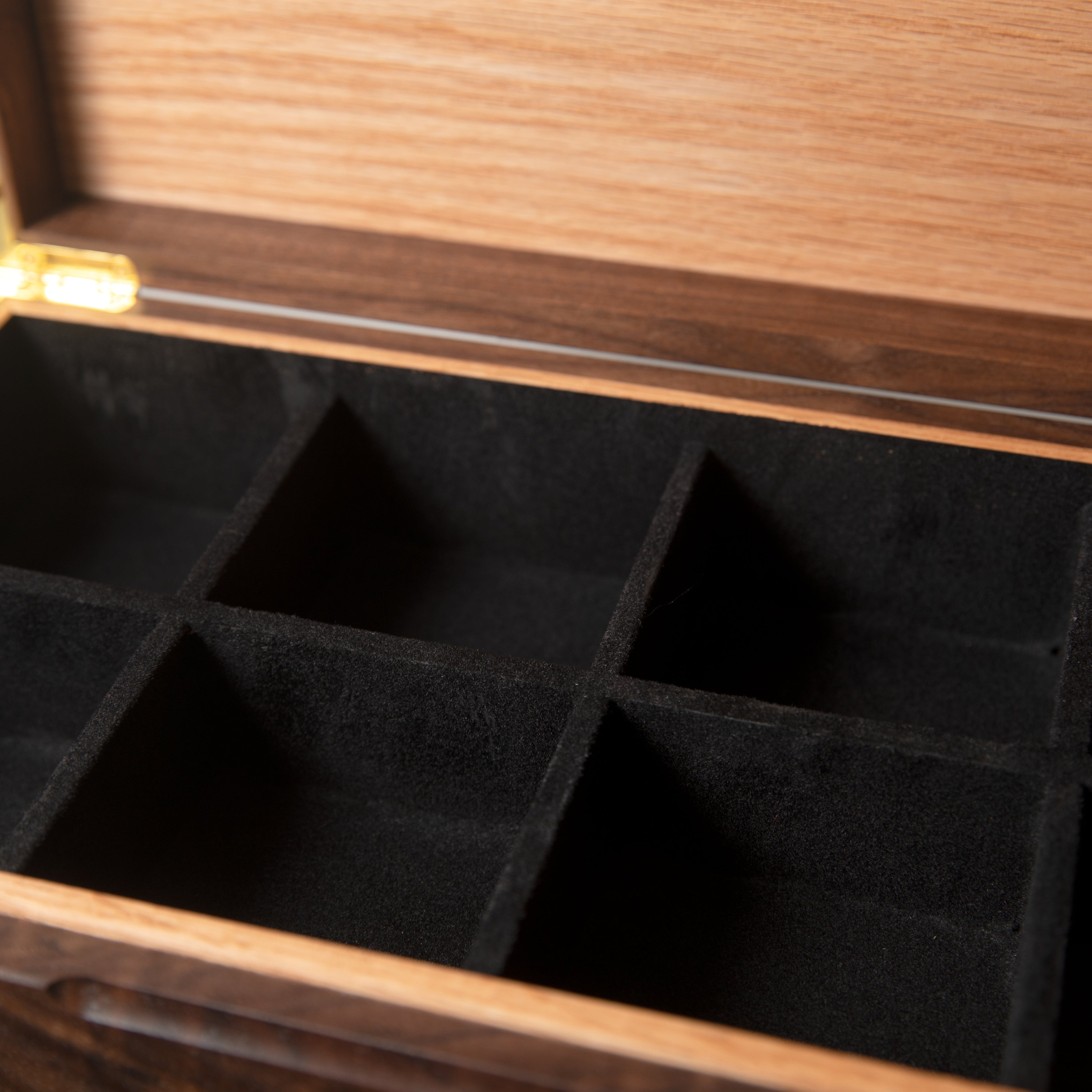 Watch Box with Drawer |  Black Walnut and Oak |  12 to 16 Watch Compartments-zoom-3