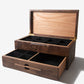 Watch Box with Drawer |  Black Walnut and Oak |  12 to 16 Watch Compartments
