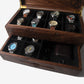 Watch Box with Drawer | Solid Black Walnut | 12 to 16 Watch Compartments