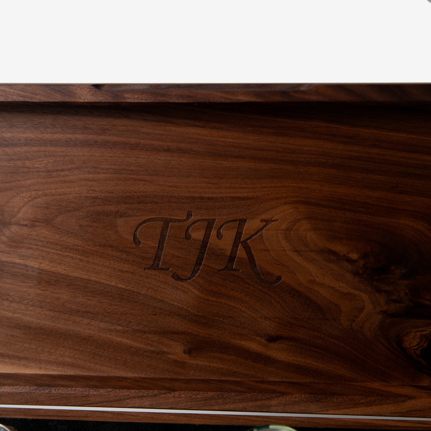 Watch Box with Drawer | Solid Black Walnut | 12 to 16 Watch Compartments