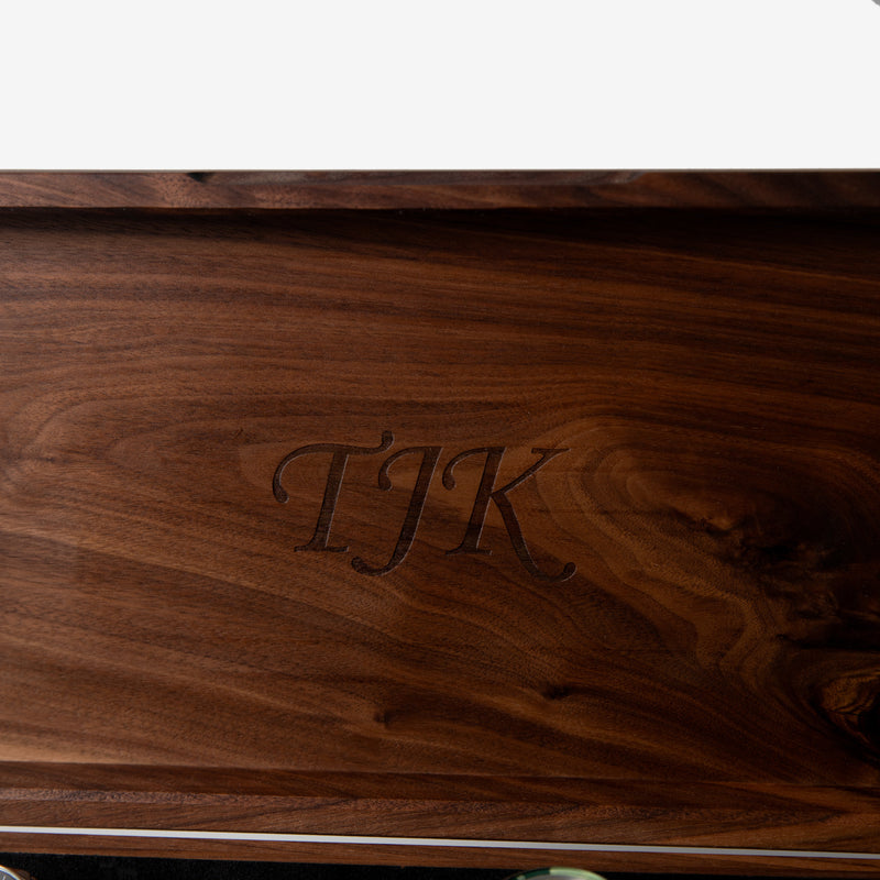 Watch Box with Drawer | Solid Black Walnut | 12 to 16 Watch Compartments-zoom-