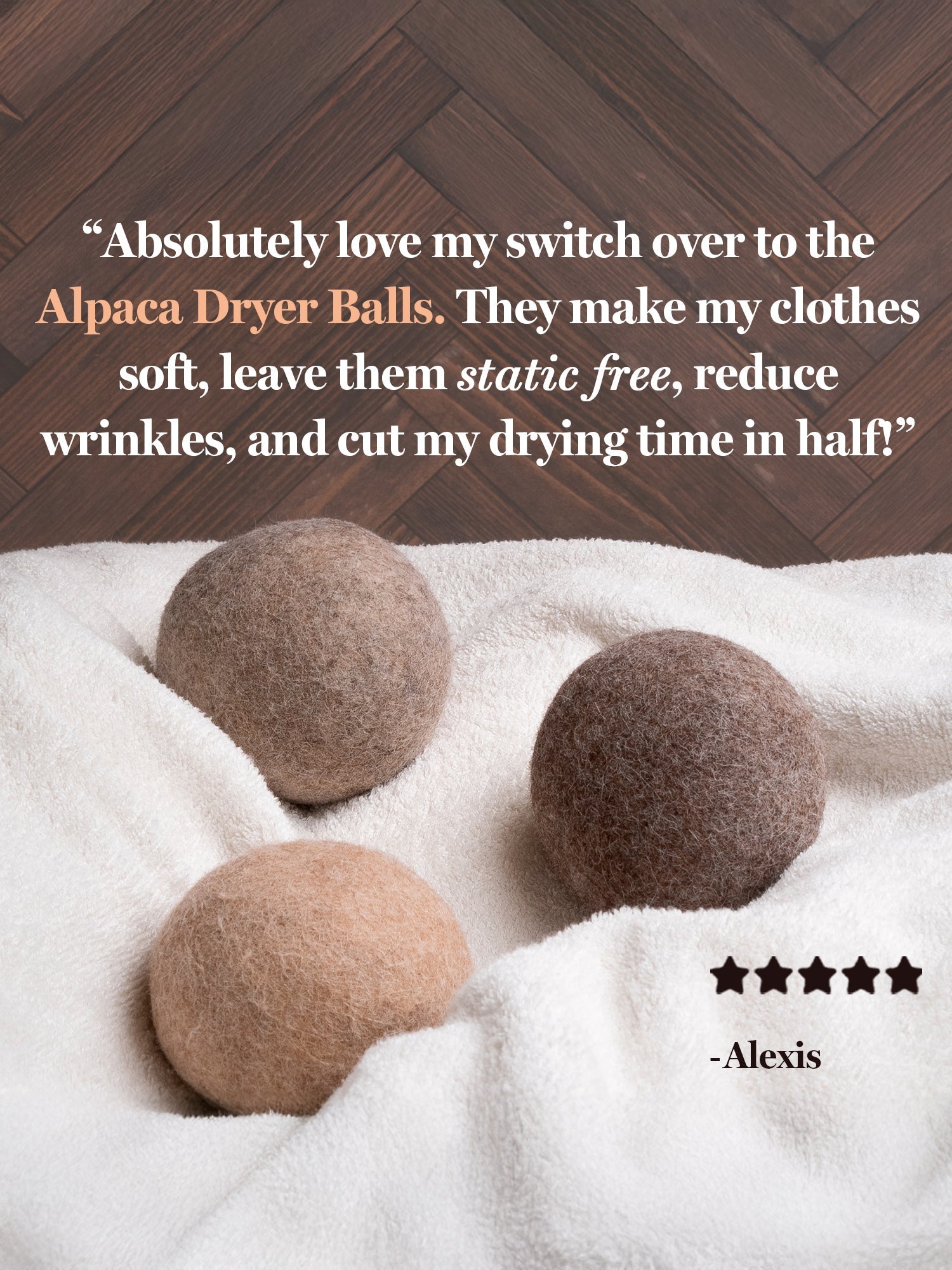 Alpaca Dryer Balls Pack of Three-11