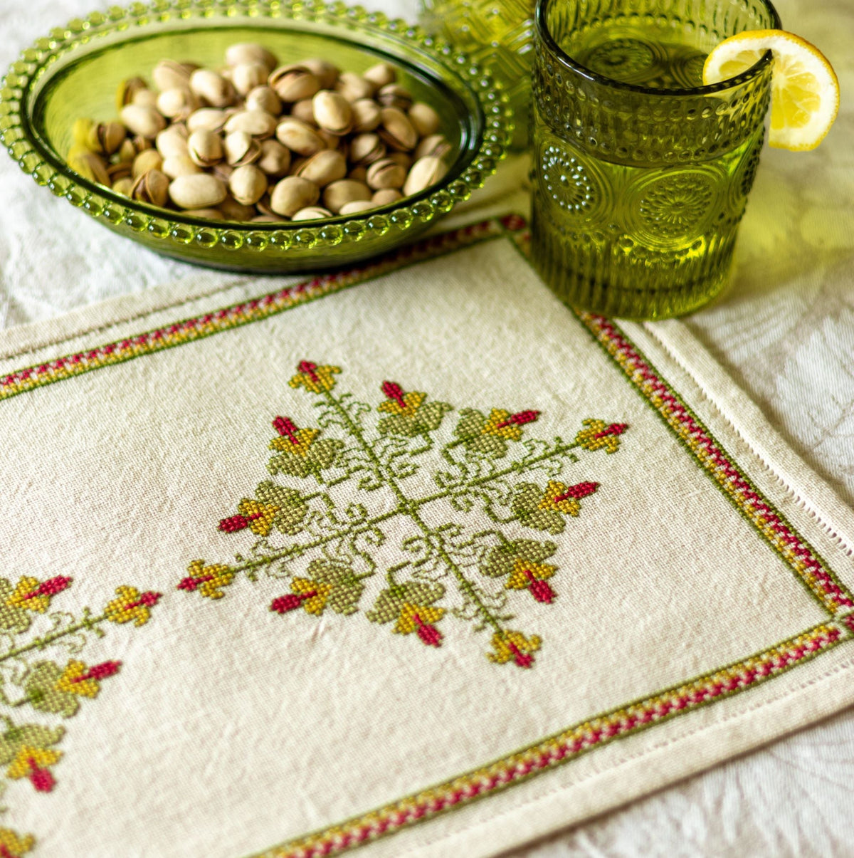 Rhodora cross stitch folk embroidery kit-2