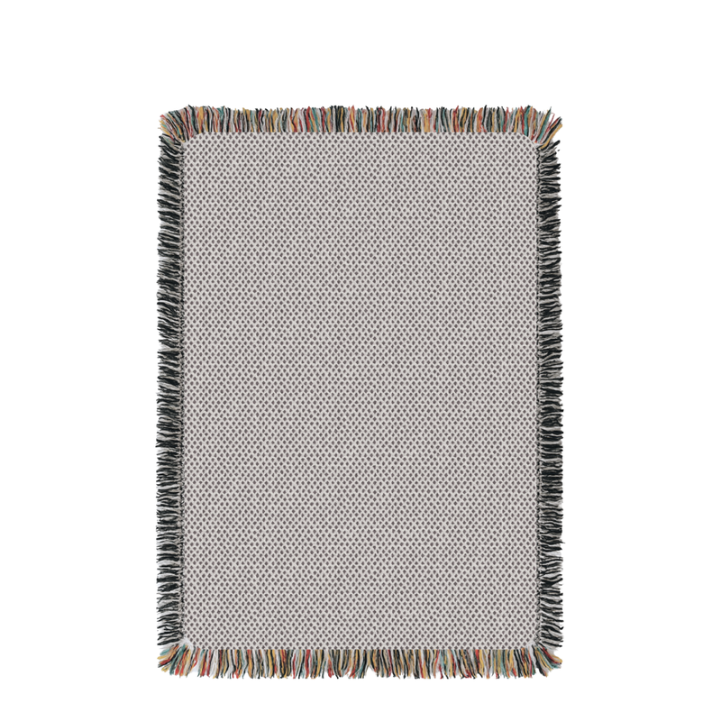 Rowan Cream and Beige Diamond Jacquard Woven Throw Blanket-zoom-