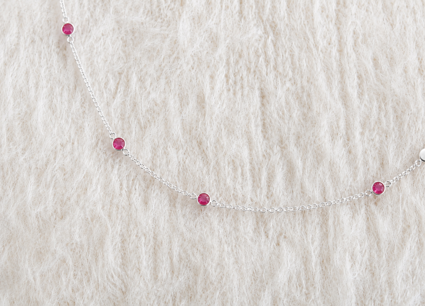 July Birthstone Ruby Bracelet | Sterling Silver & Gold Gemstone Jewelry