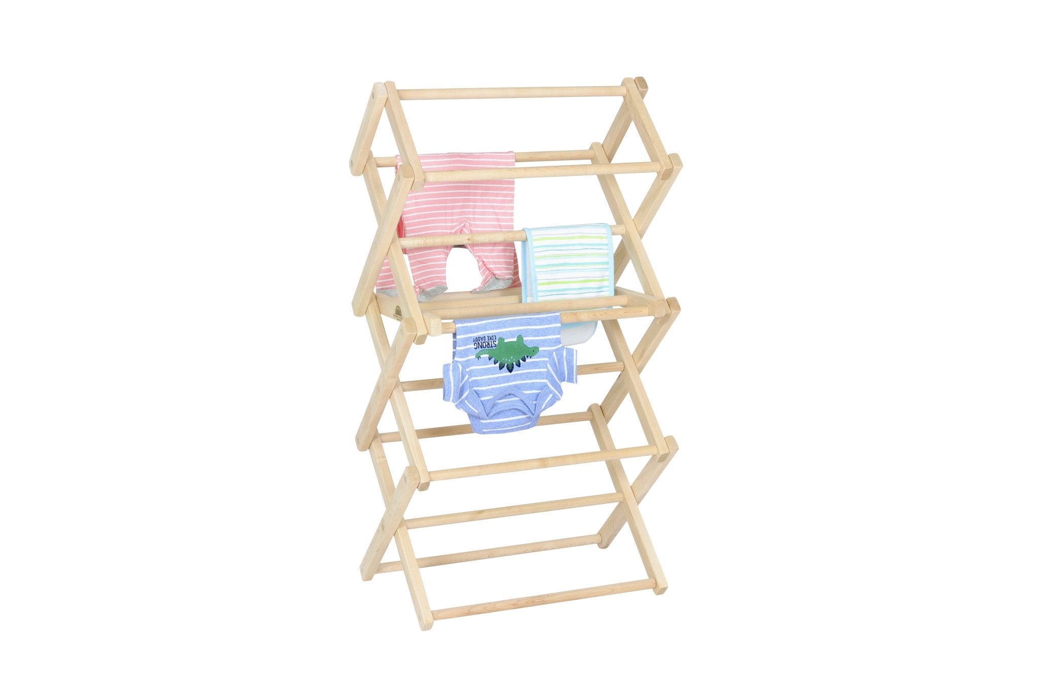 Flat Top Drying Rack | Solid Maple Folding Laundry Rack (Multiple Sizes) - Aware House