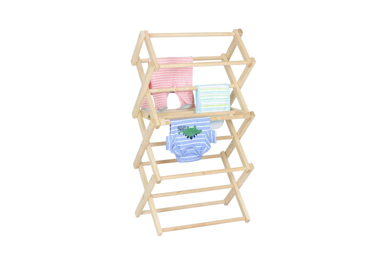 Flat Top Drying Rack | Solid Maple Folding Laundry Rack (Multiple Sizes)-zoom-