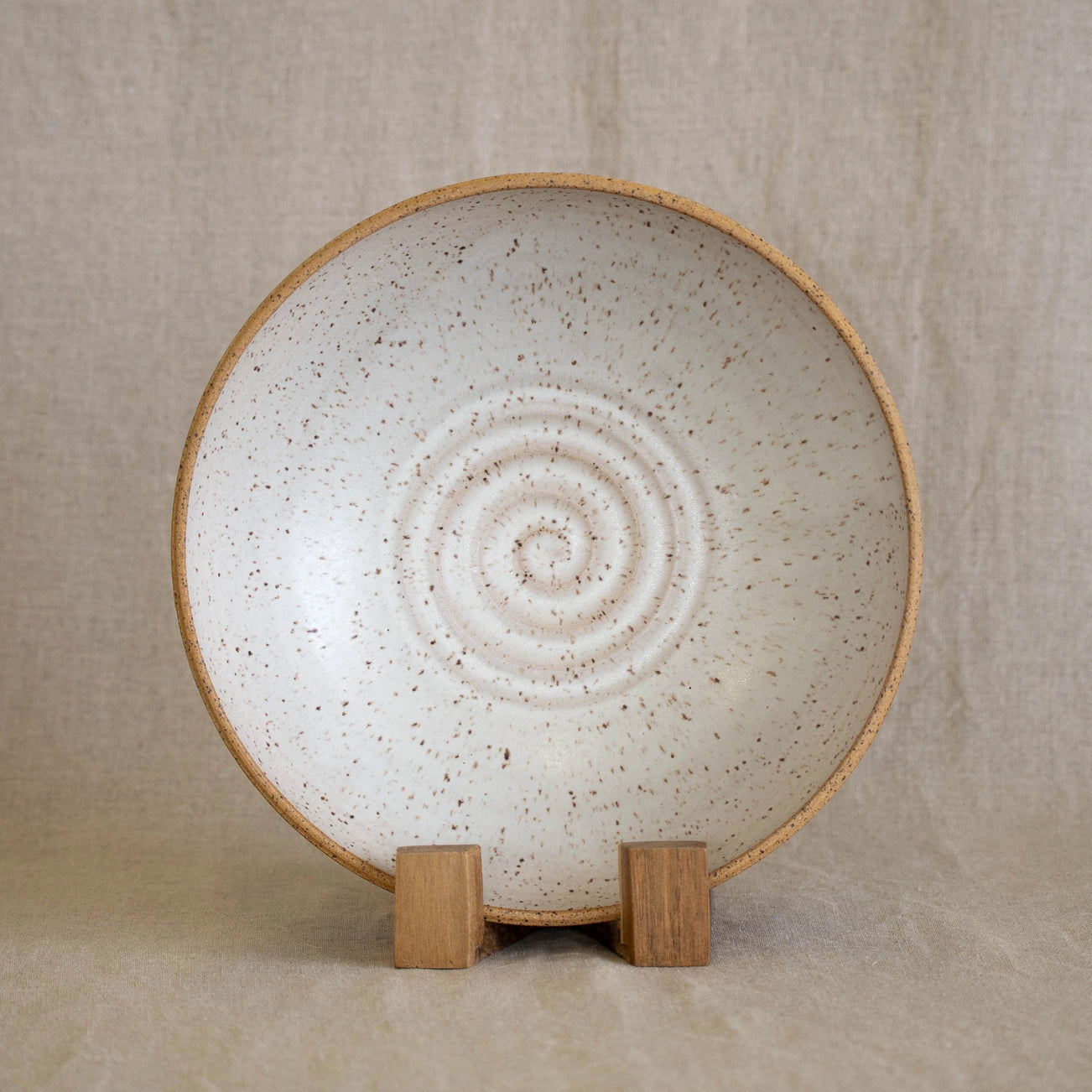 Matte White Ceramic Serving Bowl-zoom-2