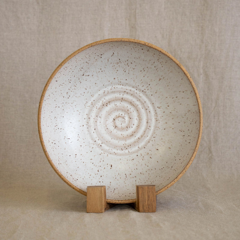 Matte White Ceramic Serving Bowl-zoom-