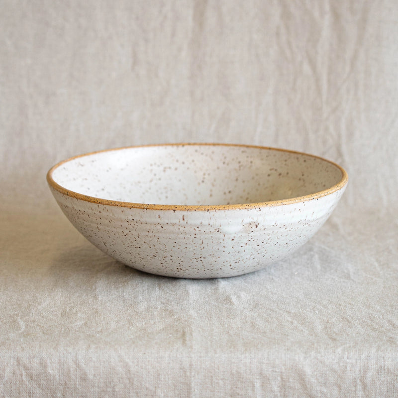Matte White Ceramic Serving Bowl-zoom-