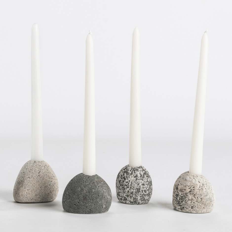 Candle Rock | Tapered Candleholder - Aware House - Funky Rock Designs -