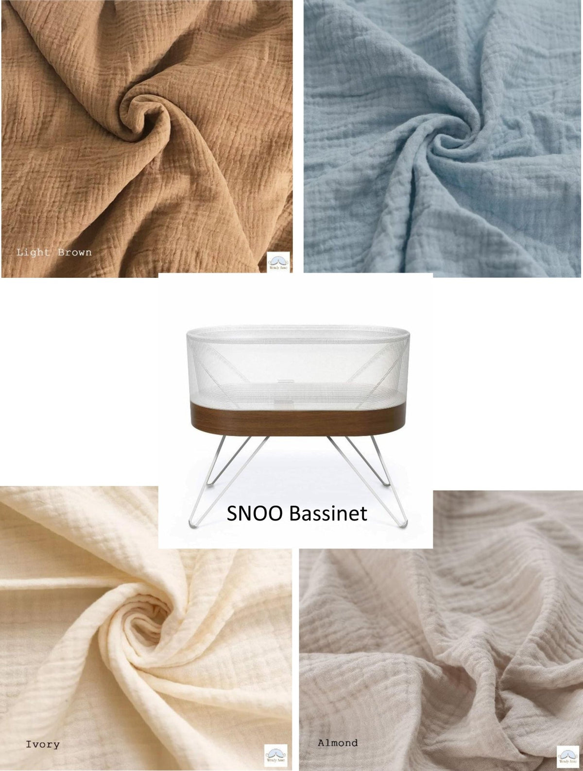 SNOO Bassinet Cradle Fitted Sheet | Organic Cotton Gauze - Aware House - Wendy Anne -