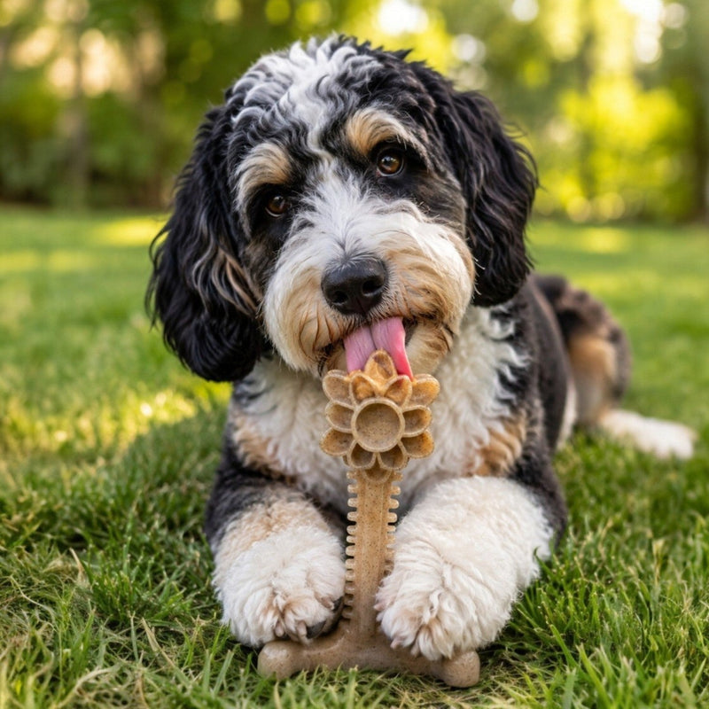Honey Bone Dental Flower Tower Nylon Dog Chew Toy XL-zoom-