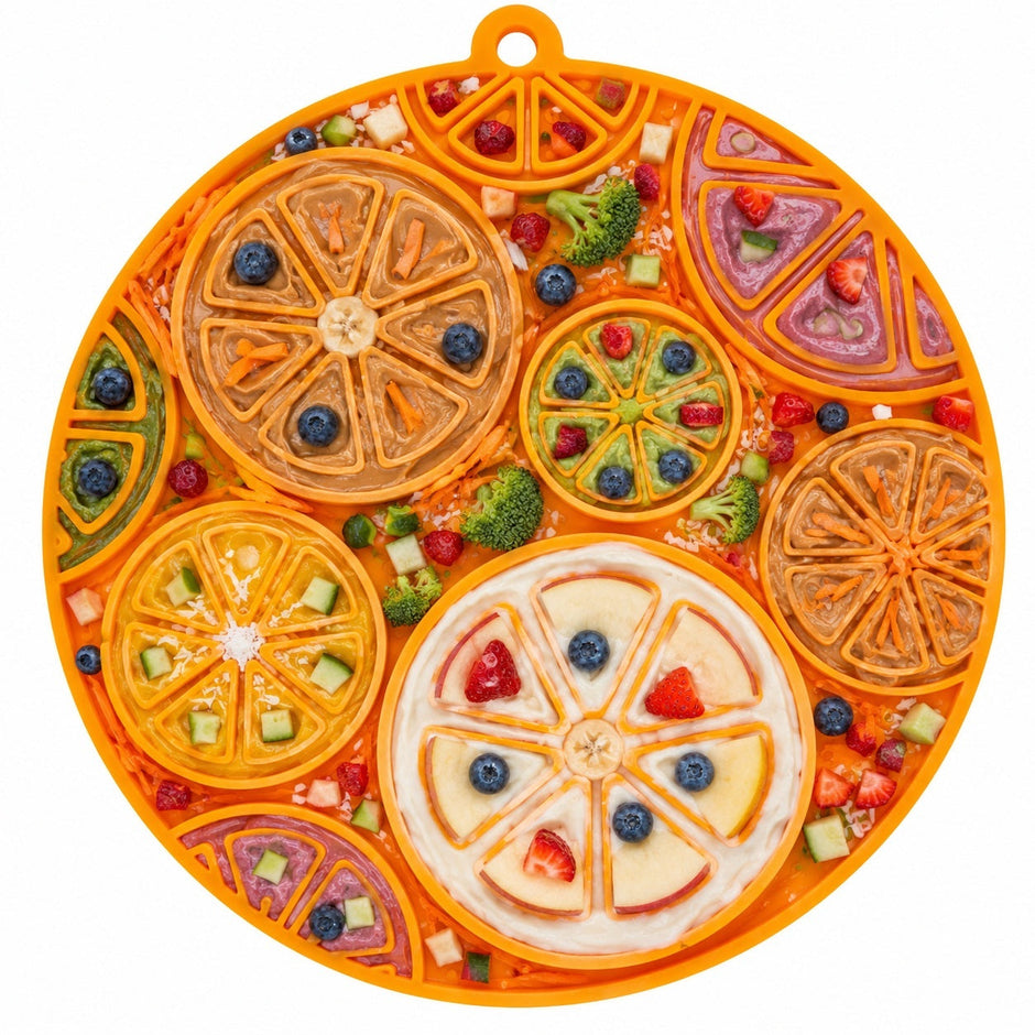 Citrus Design Lick Mat for Dogs and Cats