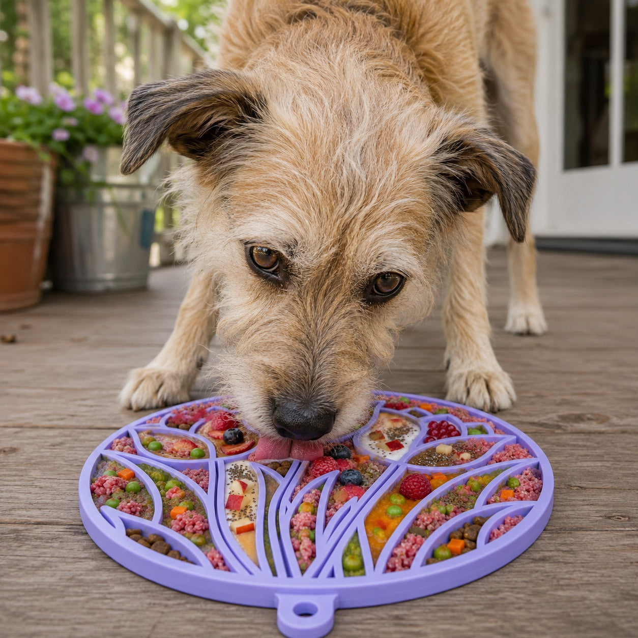 Tulip Design Lick Mat for Dogs and Cats-zoom-3