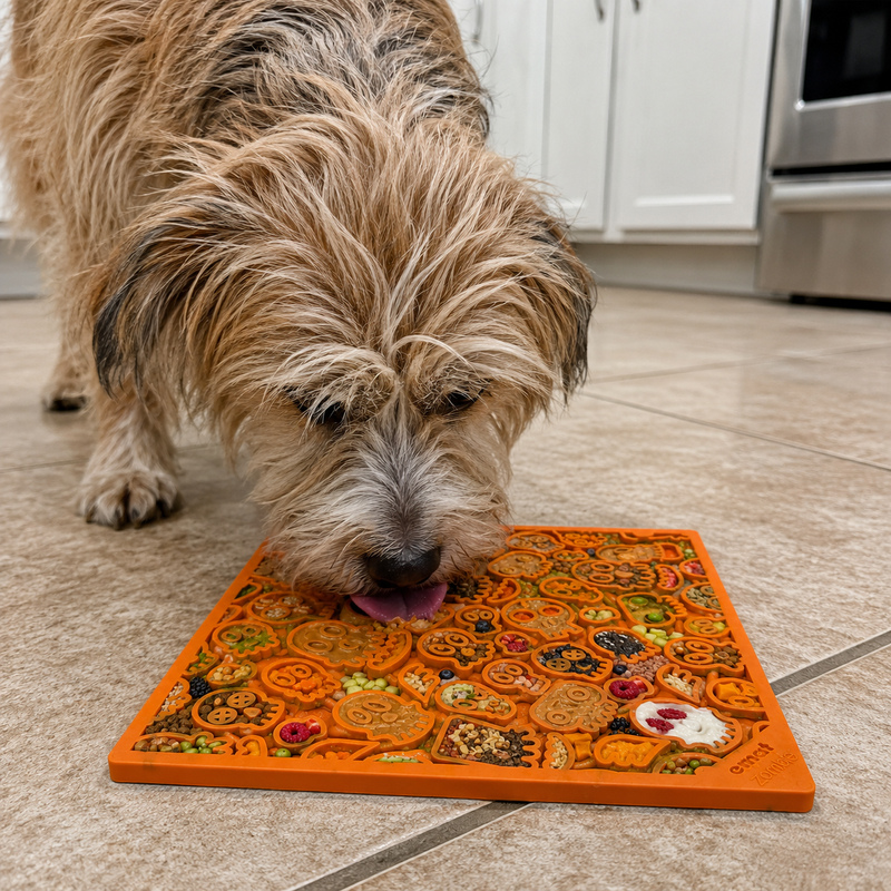 Zombie eMat - Enrichment Lick Mat for Dogs and Cats | Halloween Skull Design | SodaPup-zoom-
