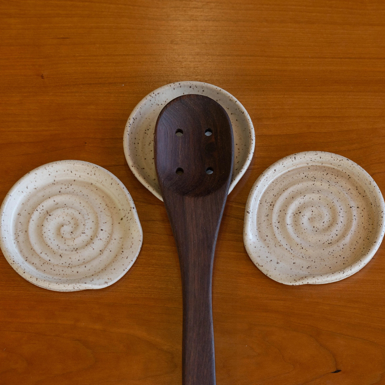 Speckled White Spoon Rest