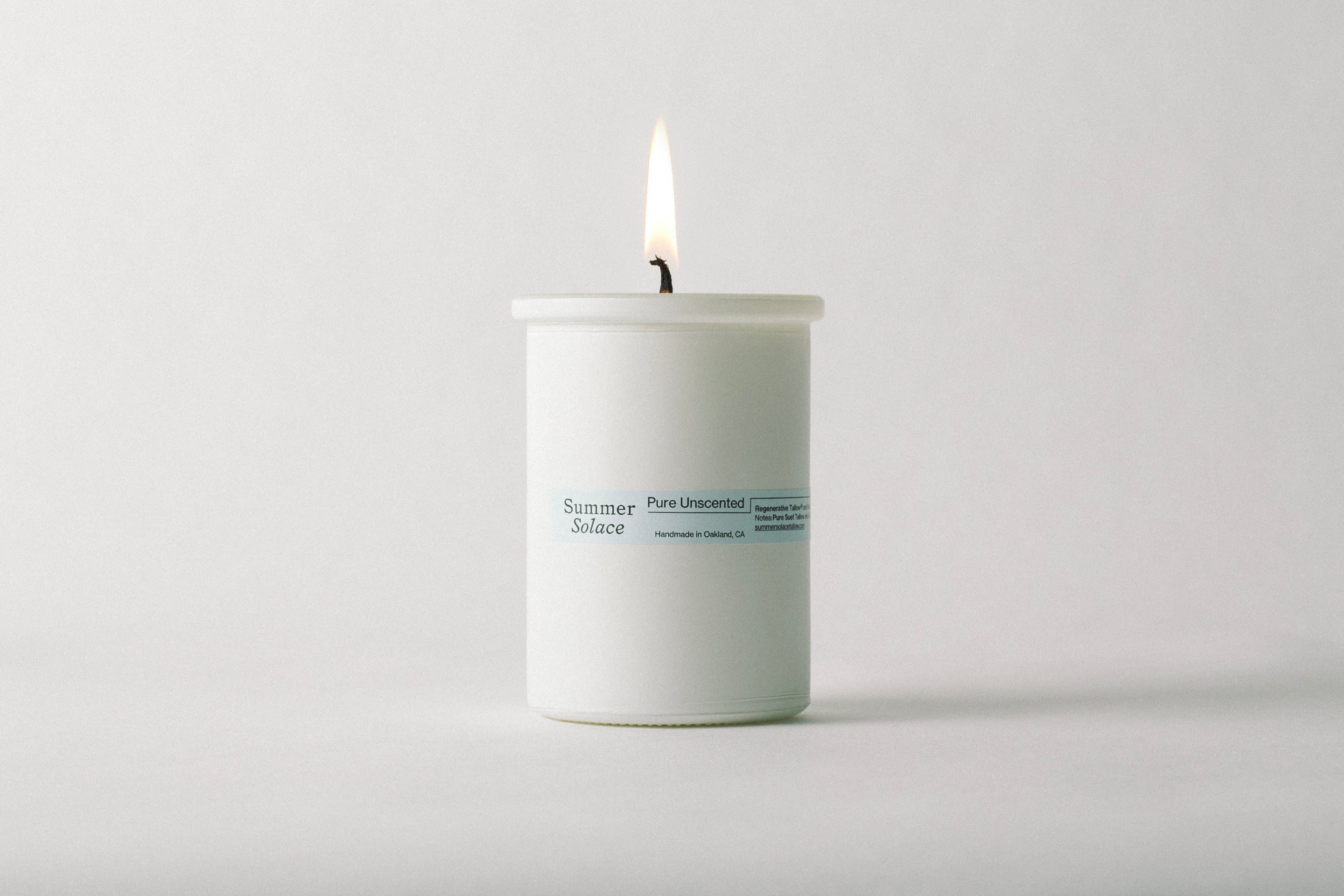 Pure Unscented Tallow and Beeswax Candle-zoom-1