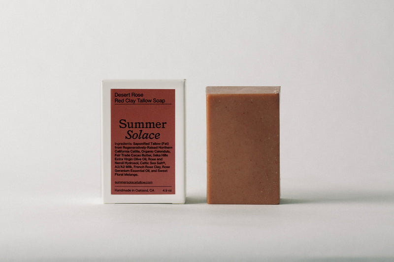 Desert Rose Red Clay Bar Soap | Floral & Cacao Butter Infused-zoom-