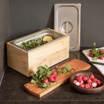 Countertop Compost Bin – Noaway© in Magnolia Wood & Stainless Steel - Aware House