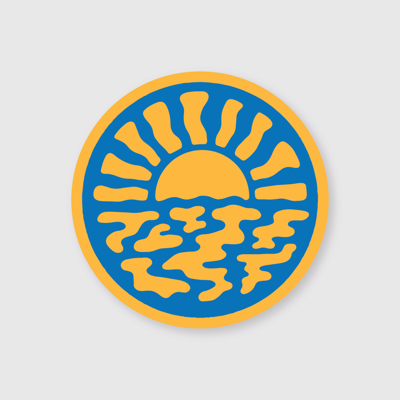 Two Tone Sunset Sticker-zoom-