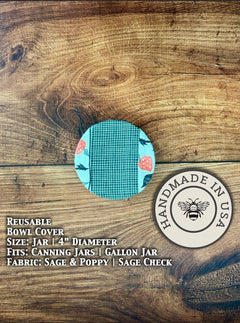 Reusable Cotton Jar & Bowl Covers | Eco-Friendly Kitchen Covers - Aware House - Five Oaks Farm -