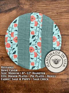 Medium Reusable Cotton Bowl & Banneton Cover | Eco-Friendly Kitchen Cover - Aware House - Five Oaks Farm -