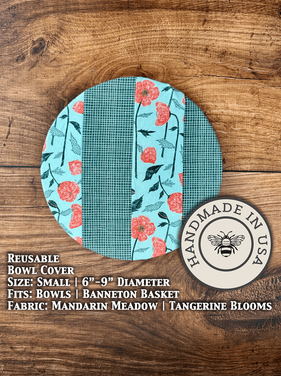 Small Reusable Cotton Bowl & Banneton Cover | Eco - Friendly Kitchen Cover - Aware House - Five Oaks Farm - 
