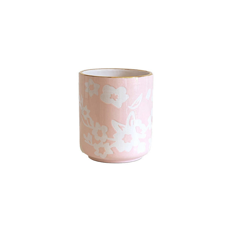Sakura Vase with 22K Gold Accent-zoom-