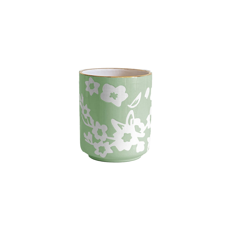 Sakura Vase with 22K Gold Accent-zoom-