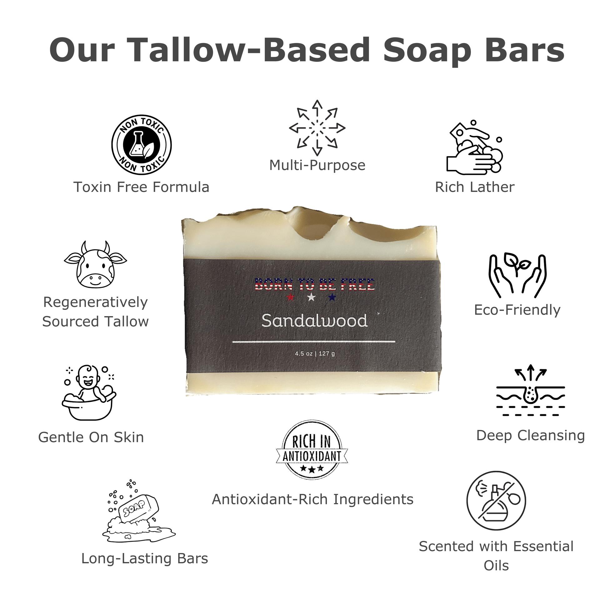 Sandalwood Tallow Soap Bar-3