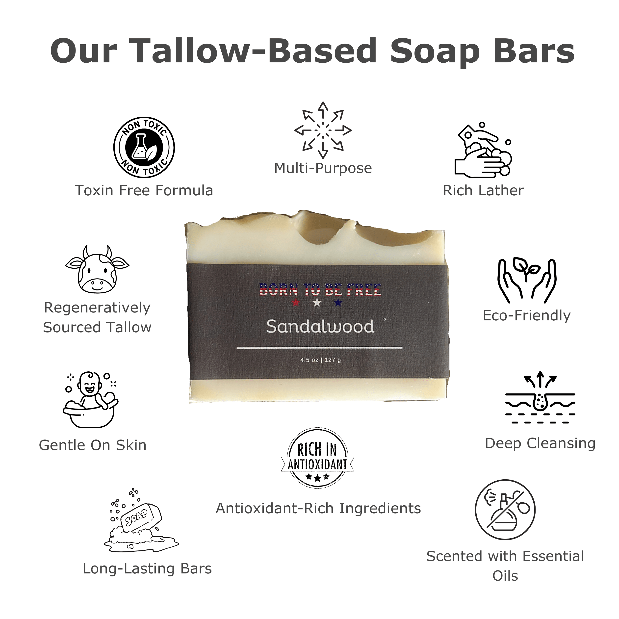 Sandalwood Tallow Soap Bar-zoom-3