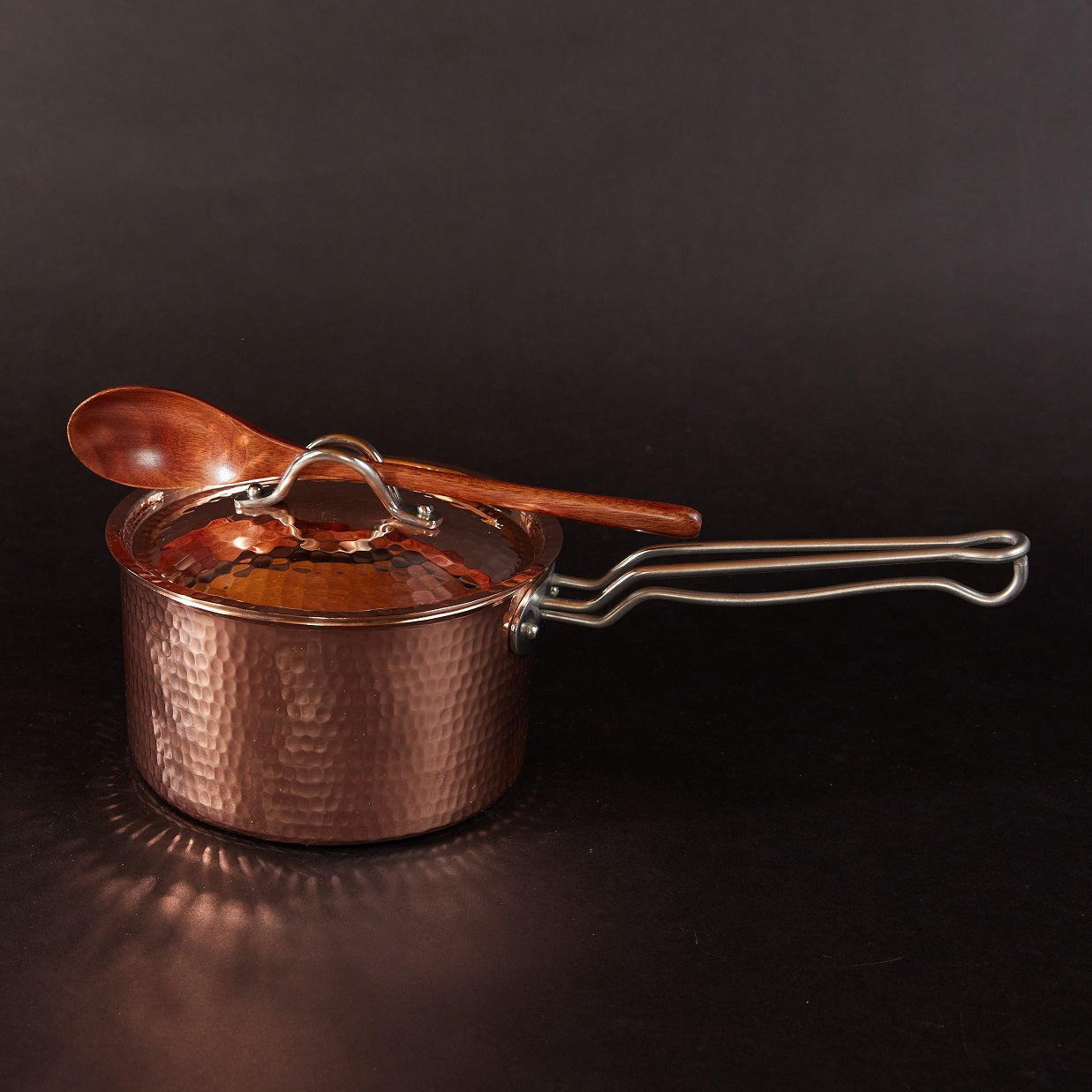 Hammered Copper Saucepan-7