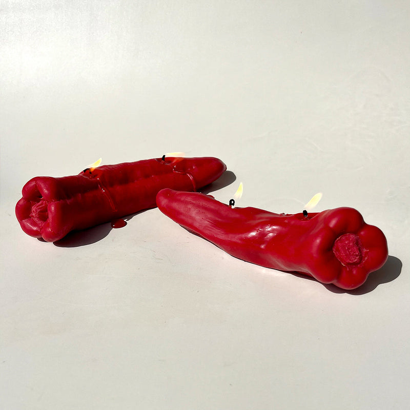 Chili Pepper Candle | Red-zoom-