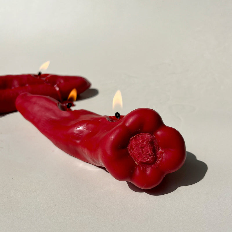 Chili Pepper Candle | Red-zoom-