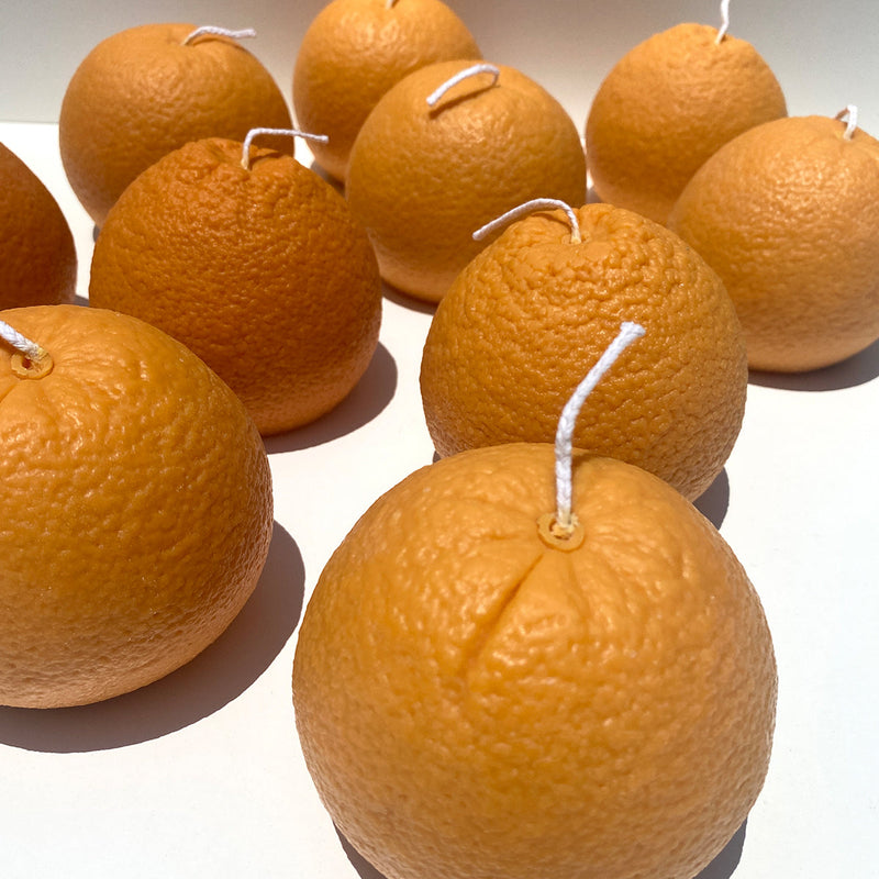 Large Orange Candle-zoom-