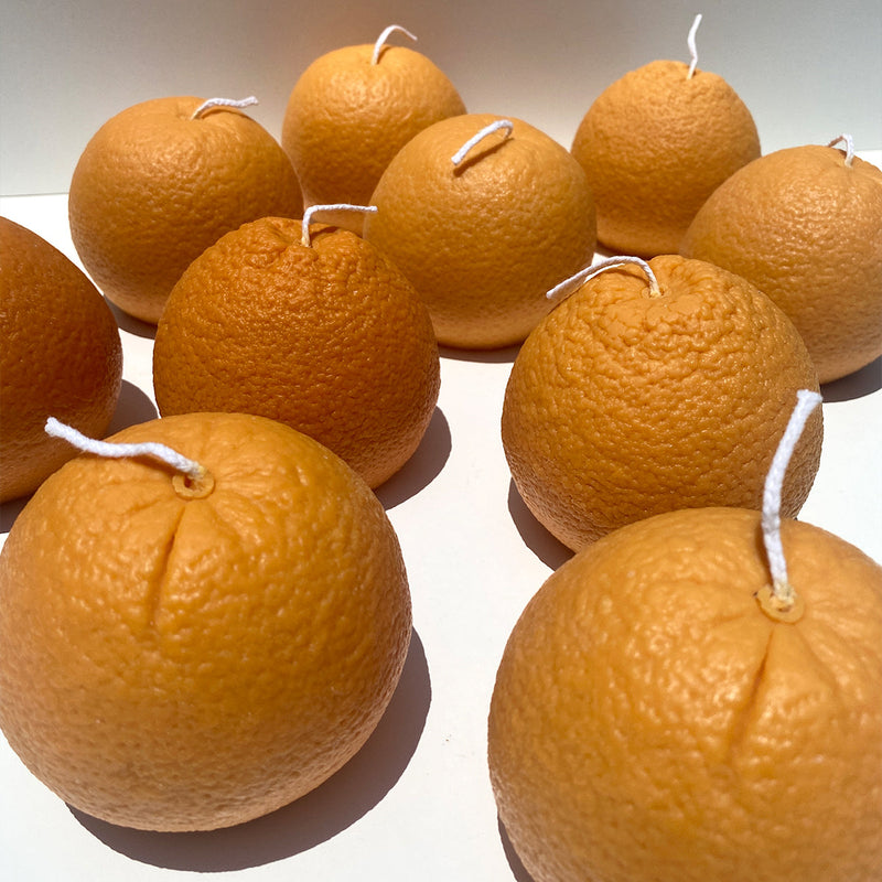 Large Orange Candle-zoom-