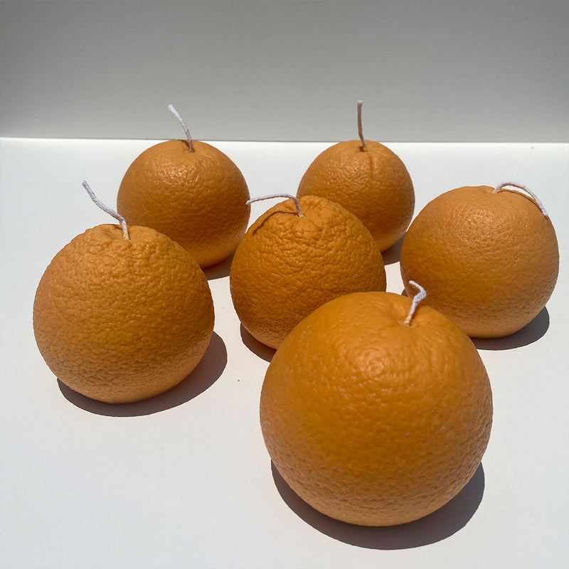 Large Orange Candle-zoom-